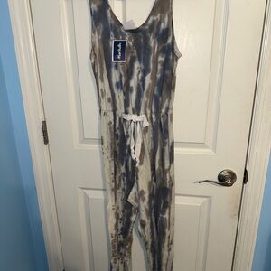 Marshalls Tie-Dye Jumpsuit in Blue and Gray